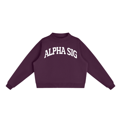 Alpha Sigma Alpha Mock Neck Sweatshirt