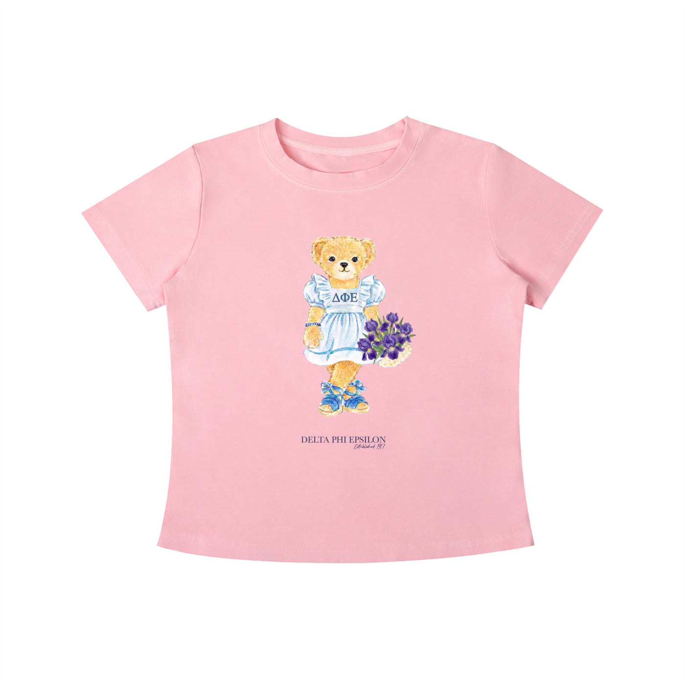 Delta Phi Epsilon Flower Bear T Shirt