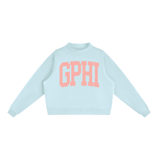 Gamma Phi Beta Big Mock Neck Sweatshirt - Ivy Society