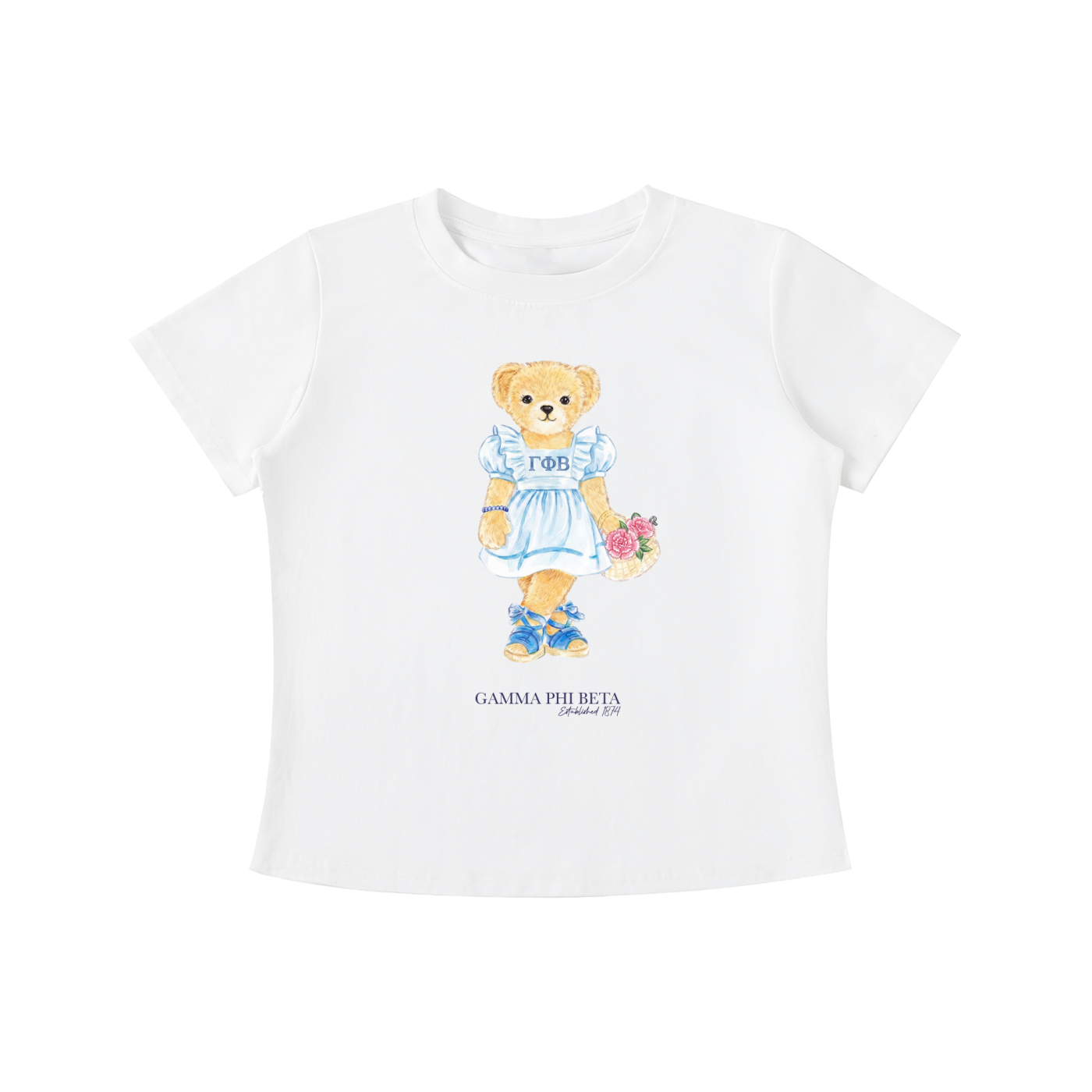 Gamma Phi Beta Flower Bear T Shirt