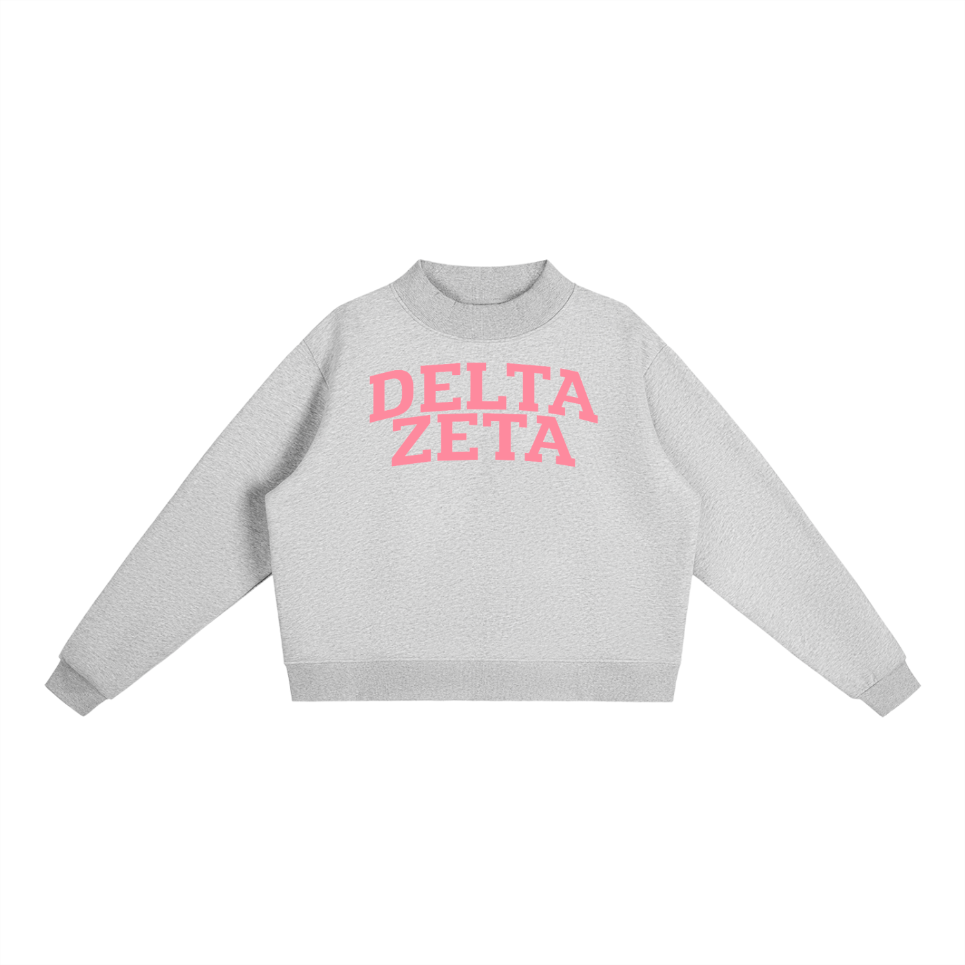 Pink Delta Zeta Mock Neck Sweatshirt - Ivy Society