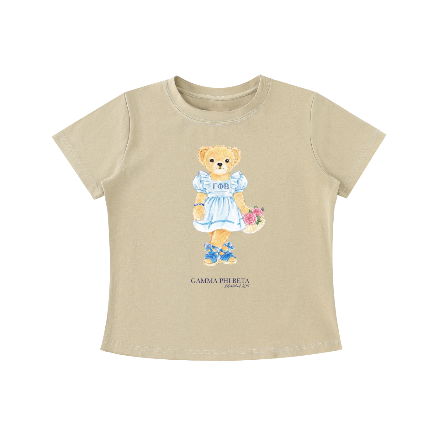 Gamma Phi Beta Flower Bear T Shirt