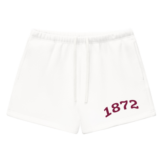 Bordeaux Alpha Phi Fleece Drawstring Shorts - Ivy Society