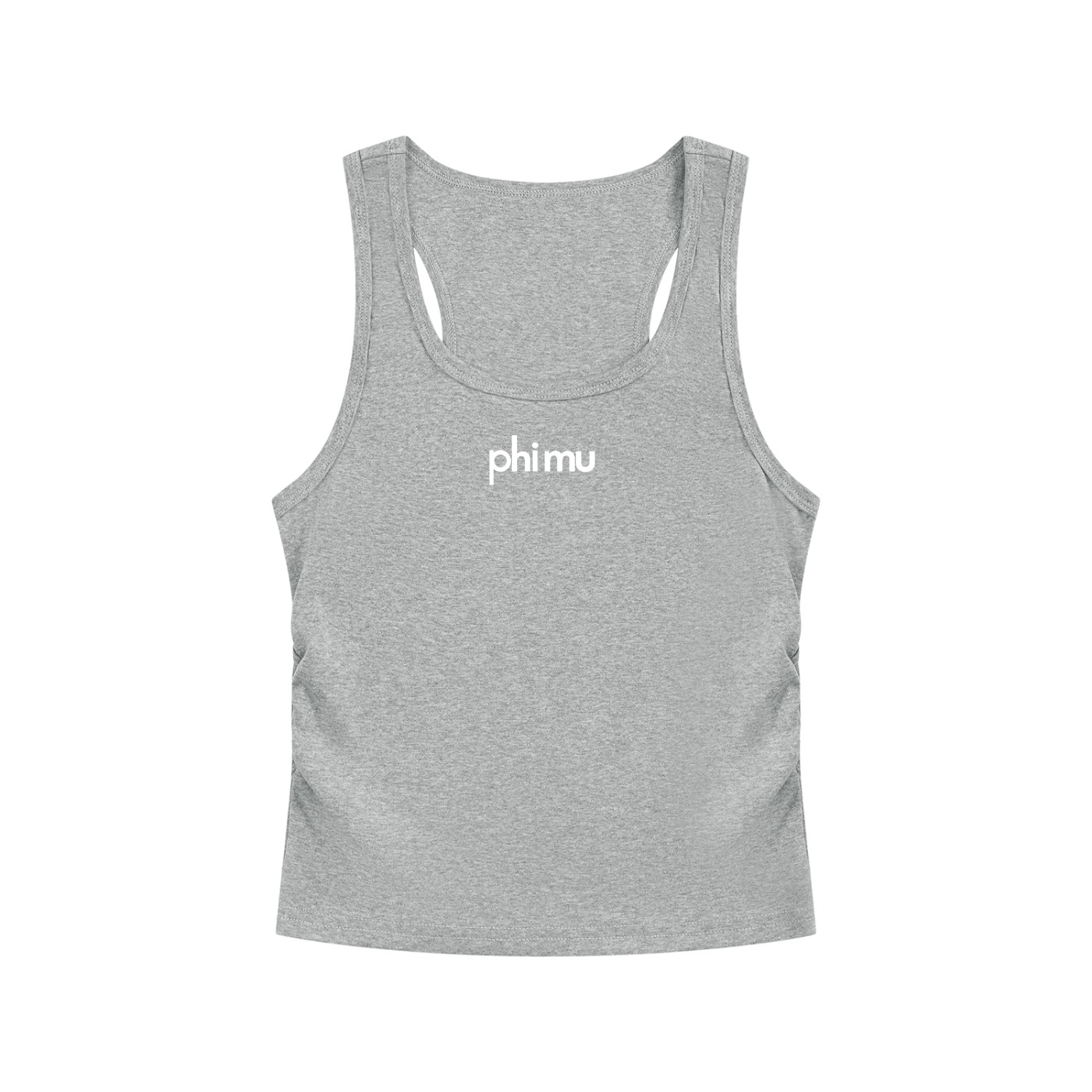 Phi Mu Athletic Ruched Tank Top