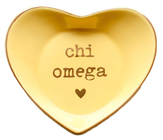 Chi Omega Heart Jewelry Dish - Ivy Society