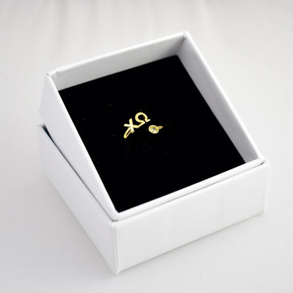 Chi Omega Gemstone Ring