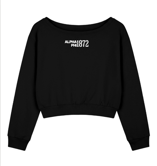Alpha Phi 1872 Off The Shoulder Sweatshirt