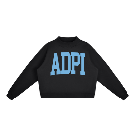 Essential Fleece Mock-Neck Crew Sweatshirt - Ivy Society