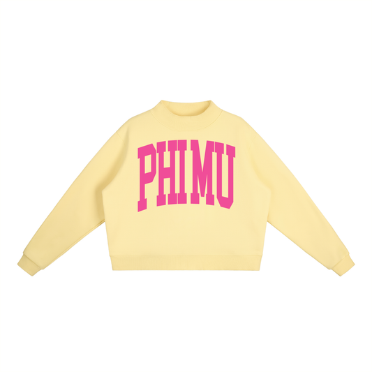 Phi Mu Big Mock Neck Sweatshirt - Ivy Society