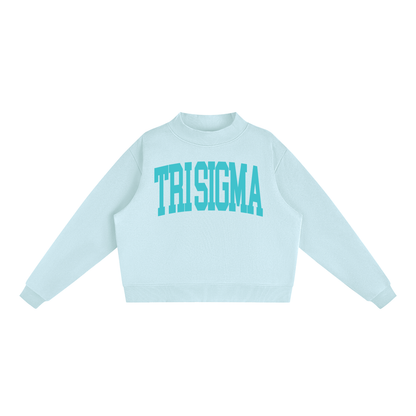 Tri Sigma Big Letters Mock Neck Sweatshirt