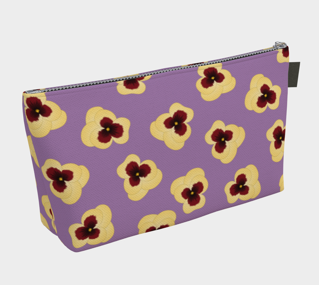 Kappa Alpha Theta Personalized Pansy Makeup Bag
