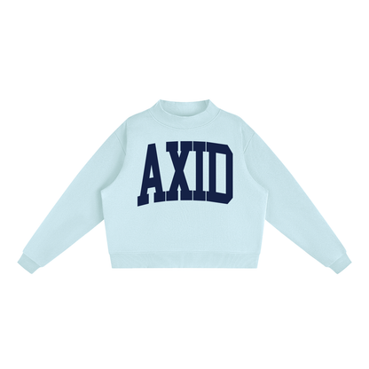 Essential Fleece Mock-Neck Crew Sweatshirt