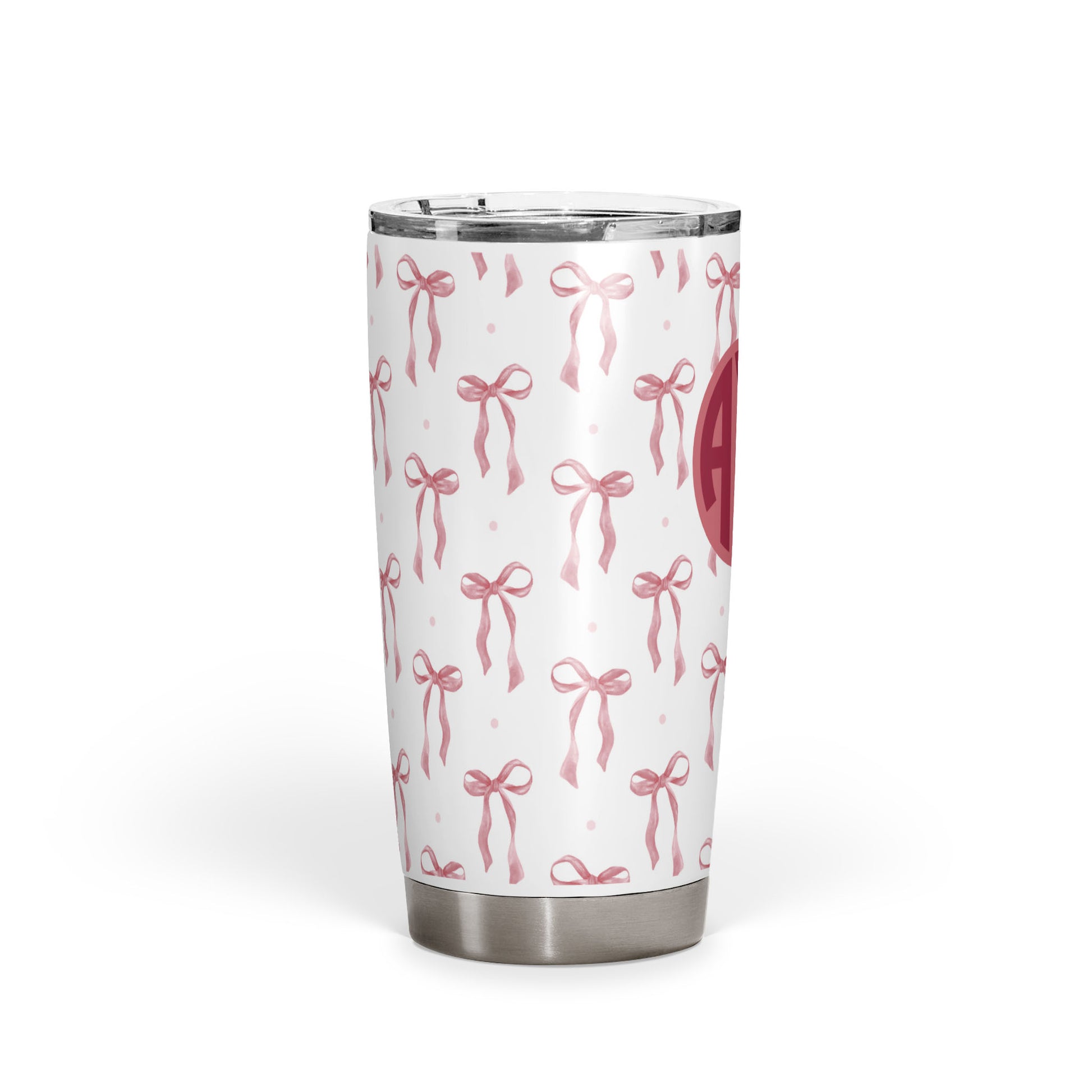Alpha Sigma Alpha Monogram Bow Tumbler - Ivy Society