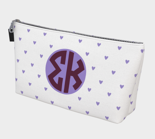 Sigma Kappa Heart Makeup Bag