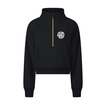 Alpha Chi Omega Monogram Half-Zip Sweatshirt - Ivy Society