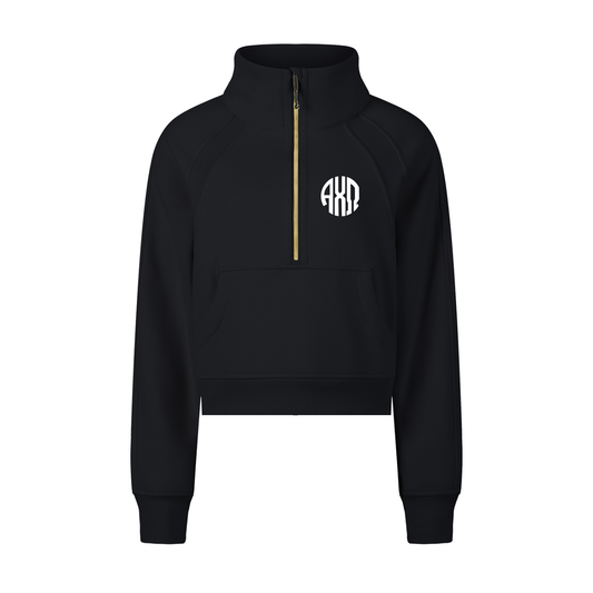 Alpha Chi Omega Monogram Half-Zip Sweatshirt - Ivy Society