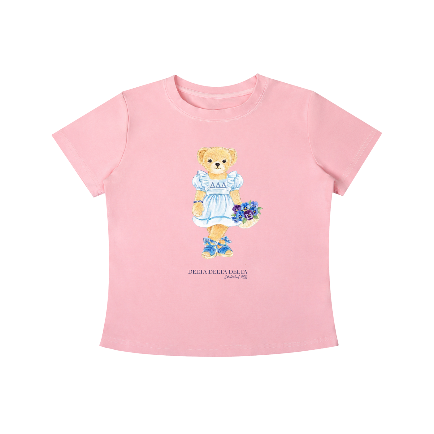 Tri Delta Flower Bear T Shirt