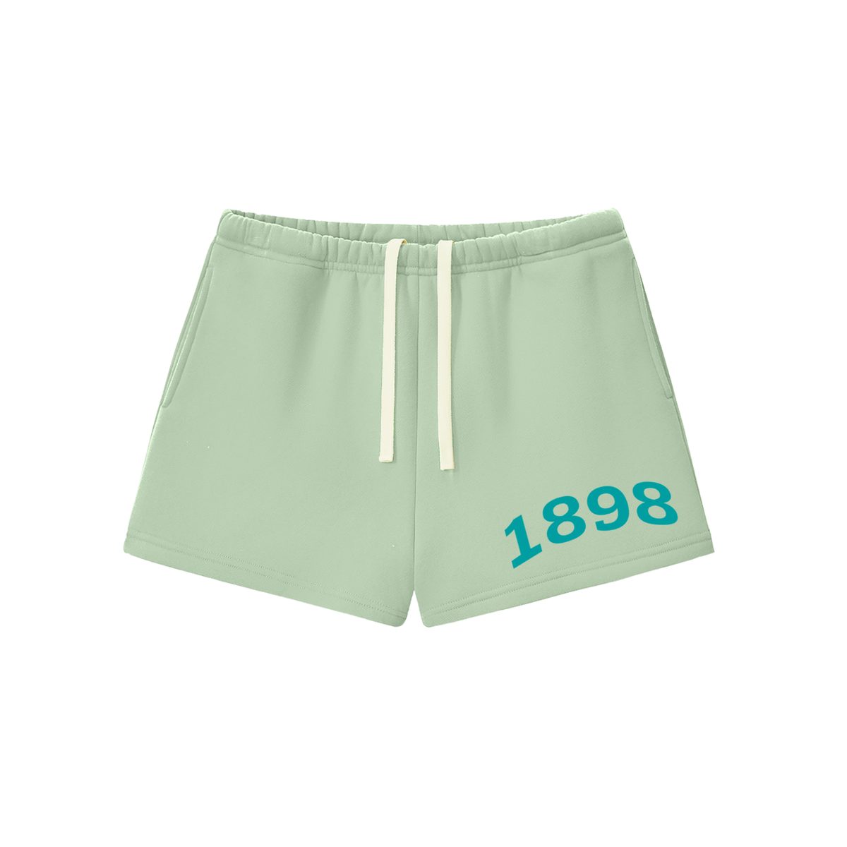 Zeta Tau Alpha Turquoise Fleece Drawstring Shorts