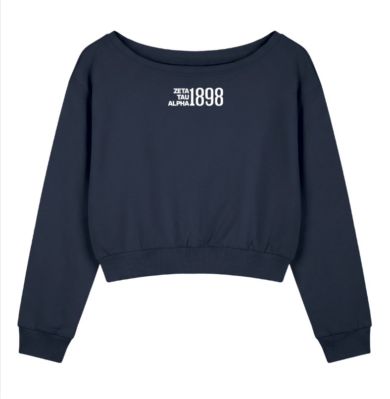 Zeta Tau Alpha 1898 Off The Shoulder Sweatshirt