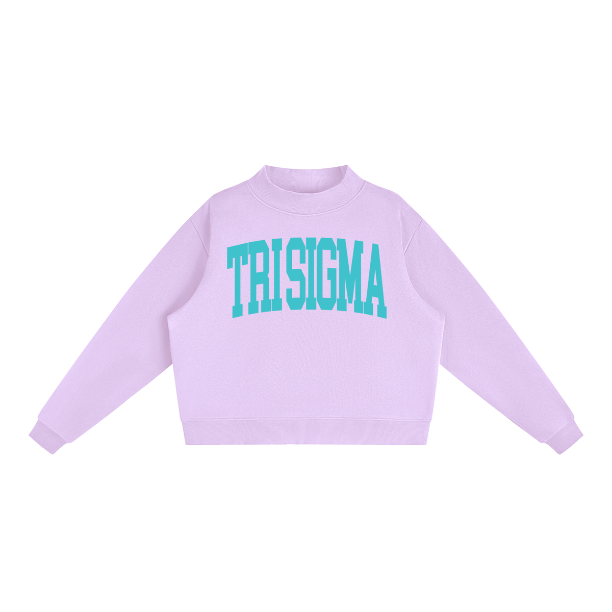 Tri Sigma Big Letters Mock Neck Sweatshirt