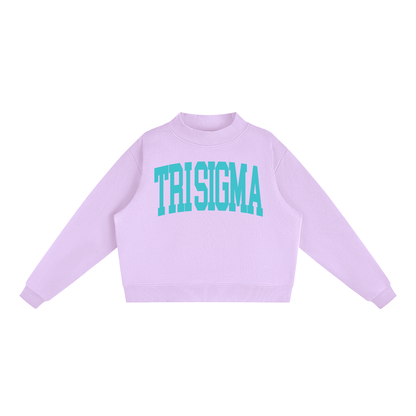 Tri Sigma Big Letters Mock Neck Sweatshirt