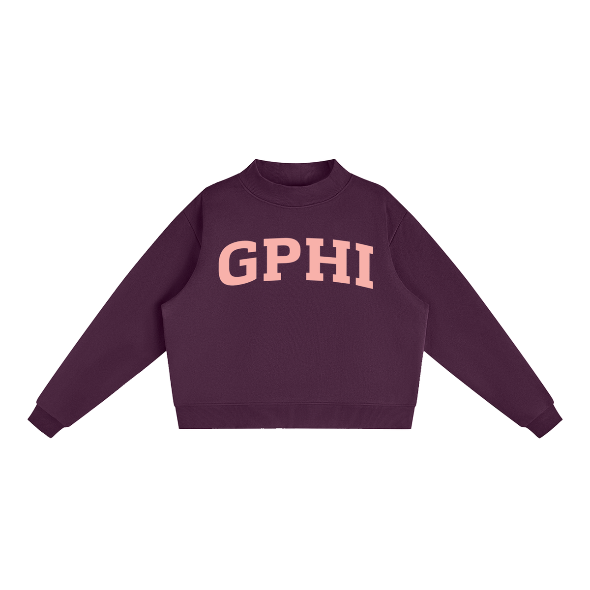 Gamma Phi Beta Blush Mock Neck Sweatshirt