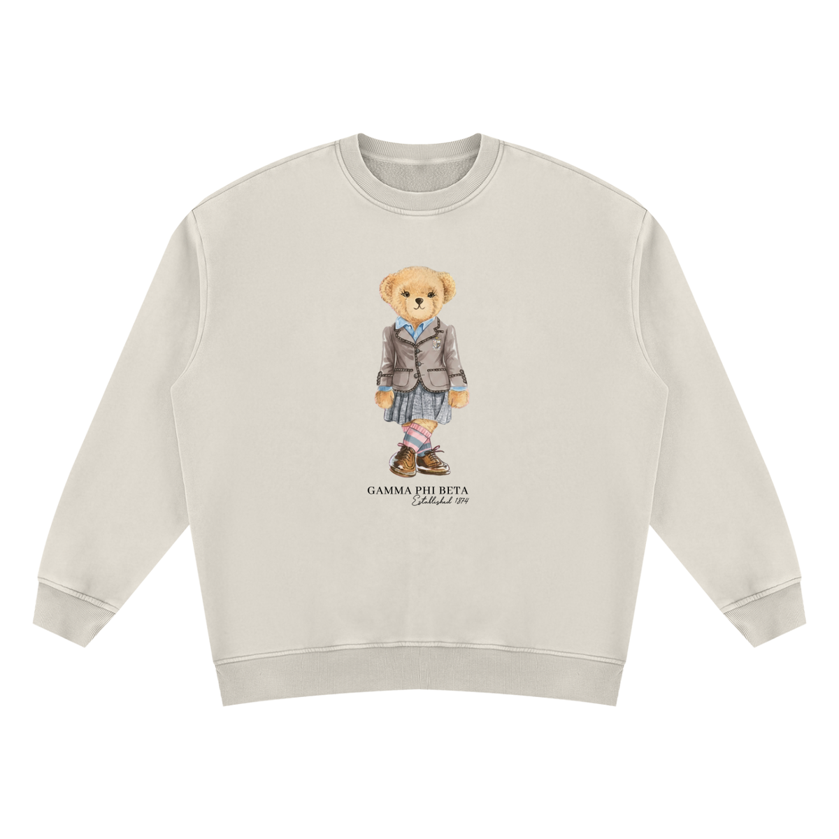 Gamma Phi Beta Sorority Bear Vintage Wash Sweatshirt