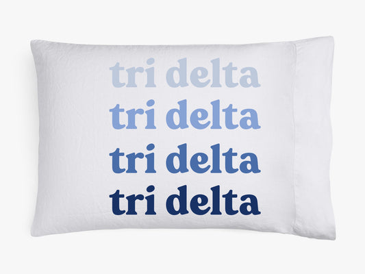 Tri Delta Cotton Pillowcase