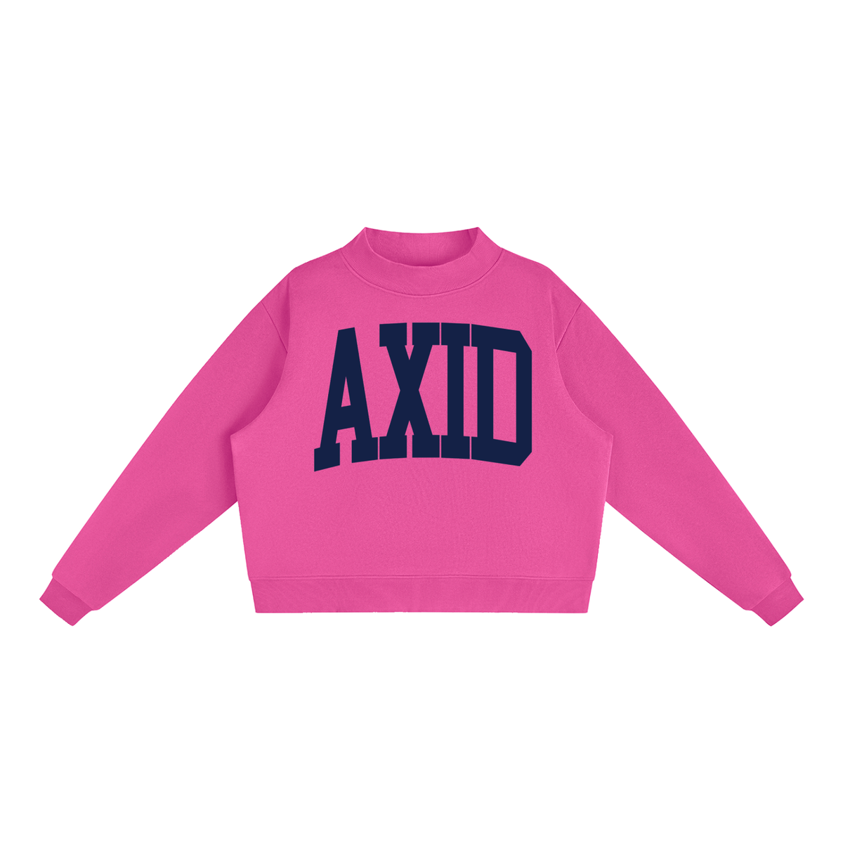 Essential Fleece Mock-Neck Crew Sweatshirt