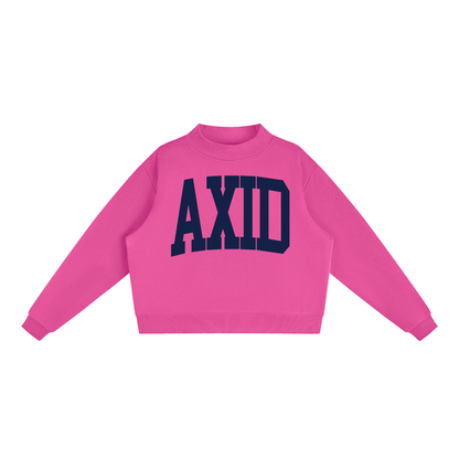 Essential Fleece Mock-Neck Crew Sweatshirt