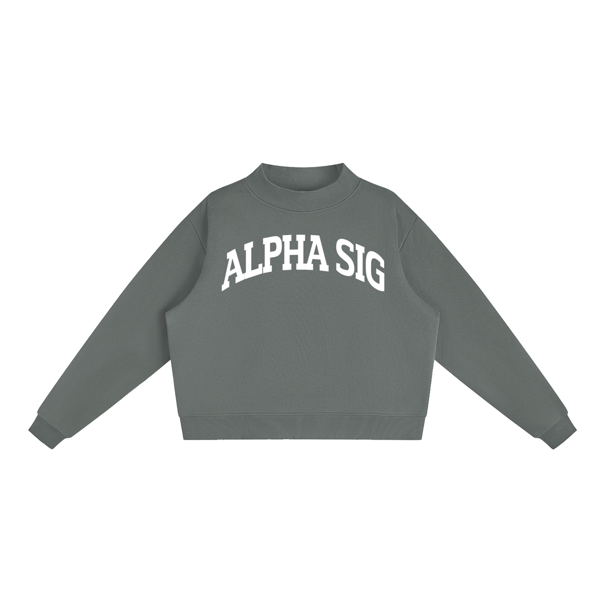 Alpha Sigma Alpha Mock Neck Sweatshirt