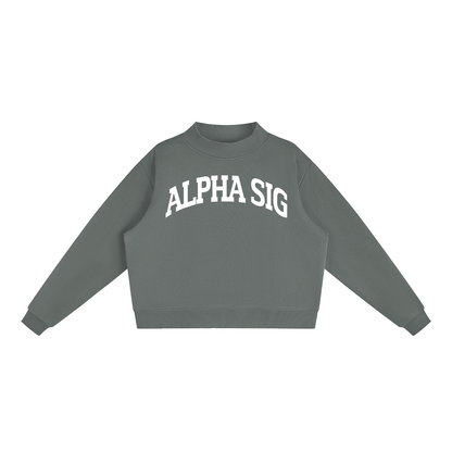 Alpha Sigma Alpha Mock Neck Sweatshirt