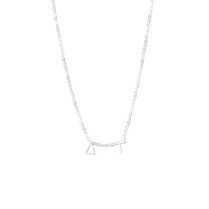 Delta Gamma Silver Letters Necklace