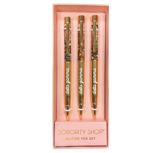 Delta Gamma Glitter Pens 3 Pack - Ivy Society