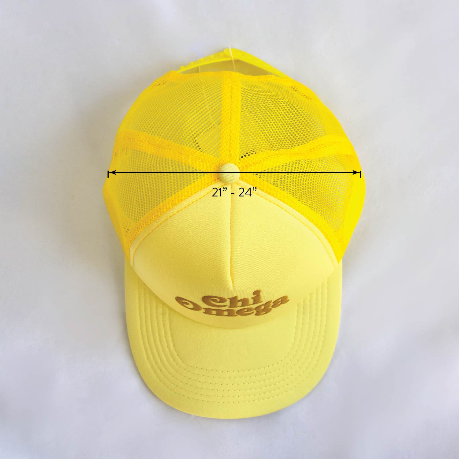 Chi Omega Puff Print Trucker Hat - Ivy Society