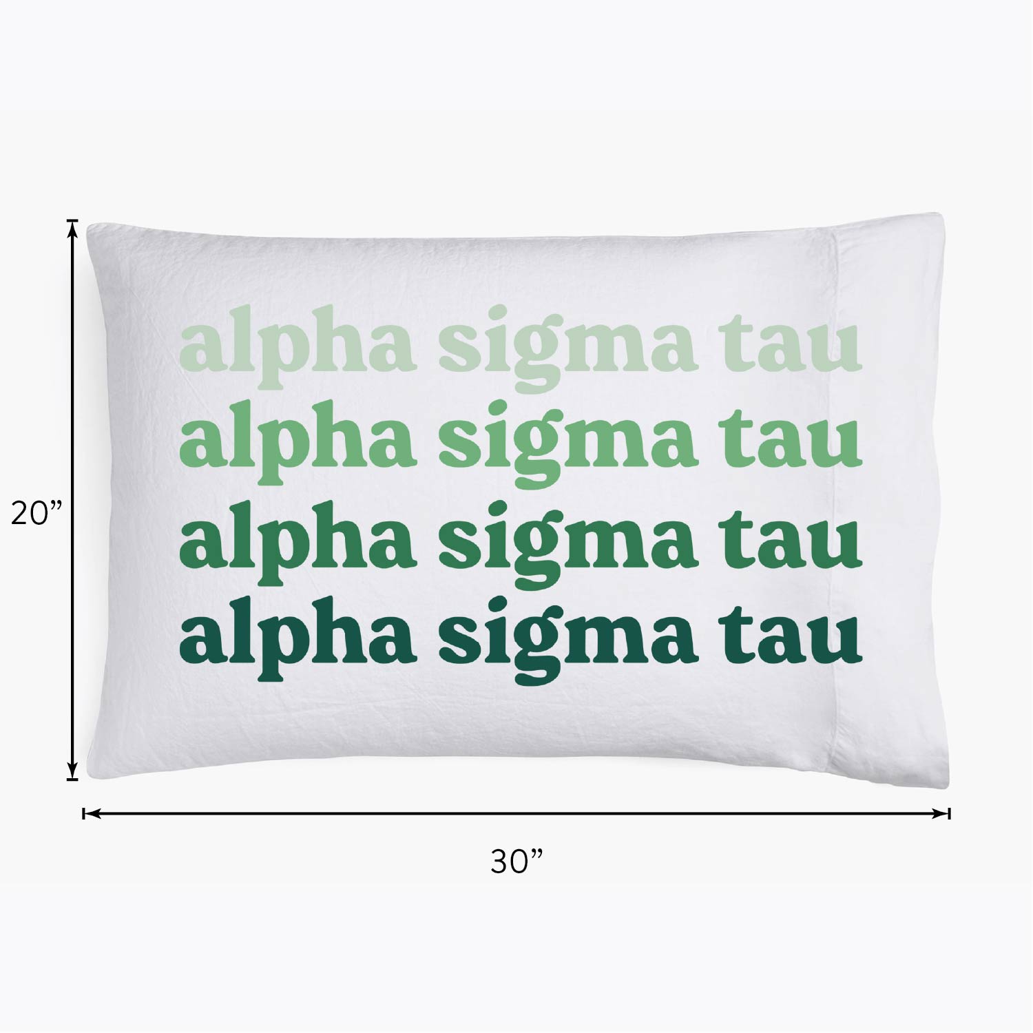 Alpha Sigma Tau Cotton Pillowcase - Ivy Society