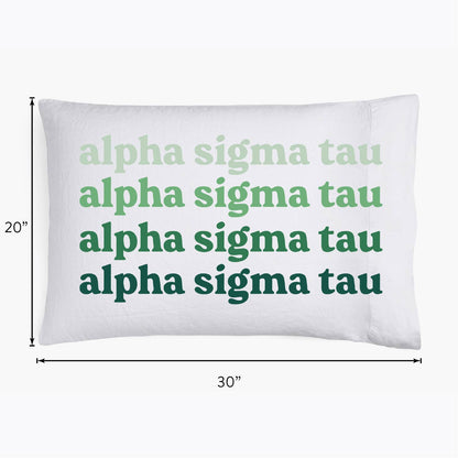 Alpha Sigma Tau Cotton Pillowcase - Ivy Society