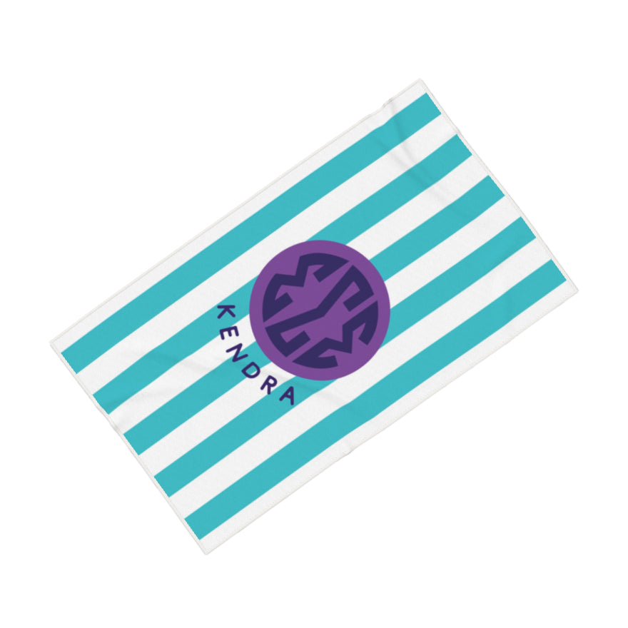 Tri Sigma Personalized Stripe Beach Towel - Ivy Society