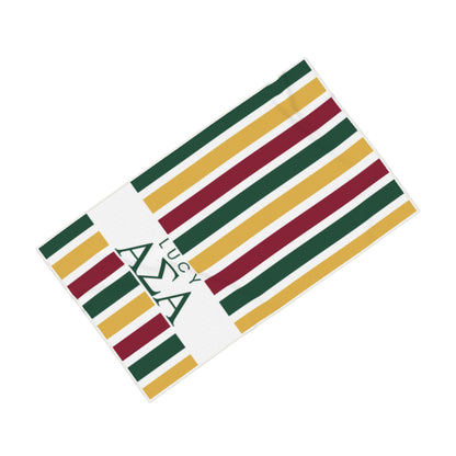 Alpha Sigma Alpha Personalized Stripe Beach Towel - Ivy Society