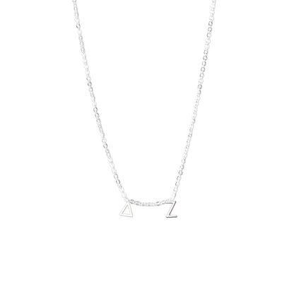 Delta Zeta Silver Letters Necklace