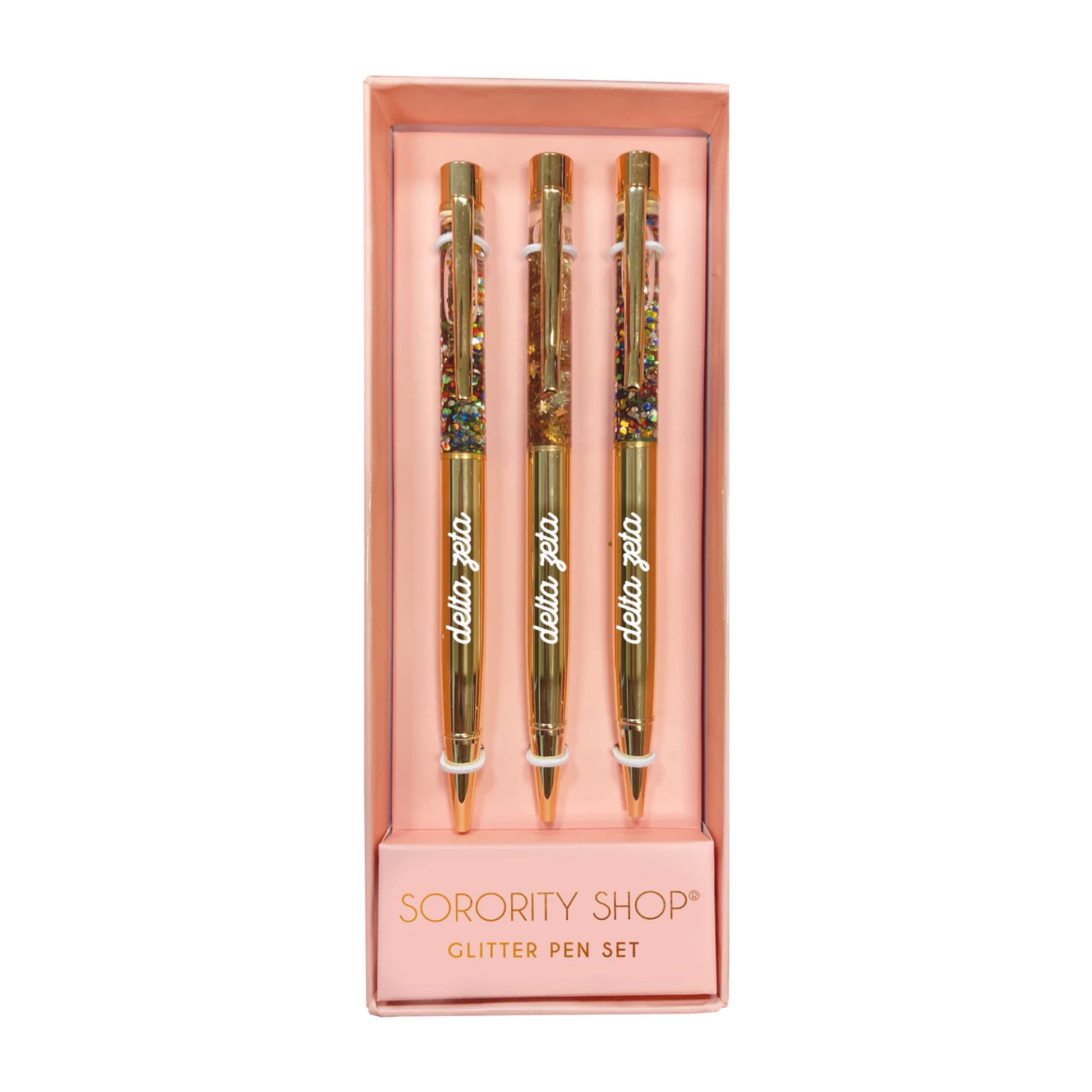 Delta Zeta Glitter Pens 3 Pack - Ivy Society
