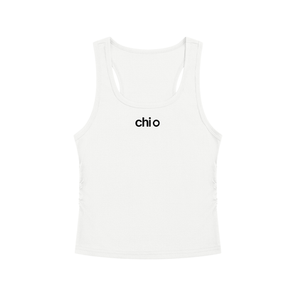Chi Omega Athletic Ruched Tank Top