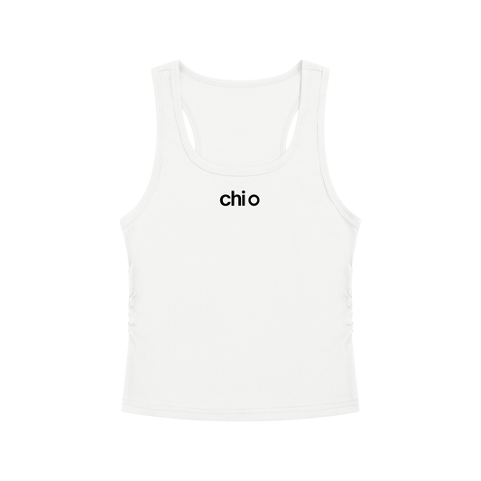 Chi Omega Athletic Ruched Tank Top