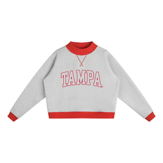 University of Tampa Two Tone Mockneck Sweatshirt
