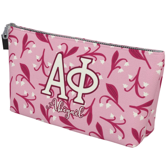 Alpha Phi Personalized Lily Makeup Bag