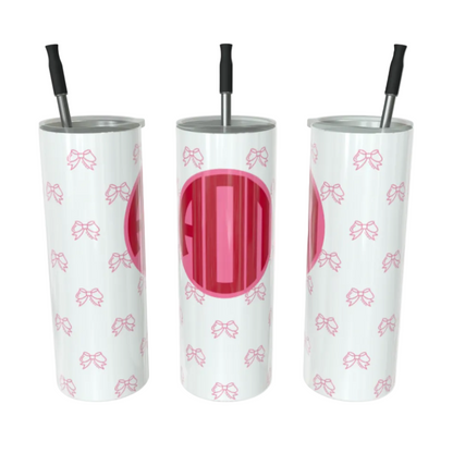 Alpha Omicron Pi Monogram Skinny Tumbler - Ivy Society