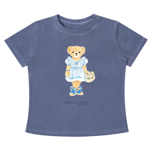Delta Gamma Flower Bear T Shirt