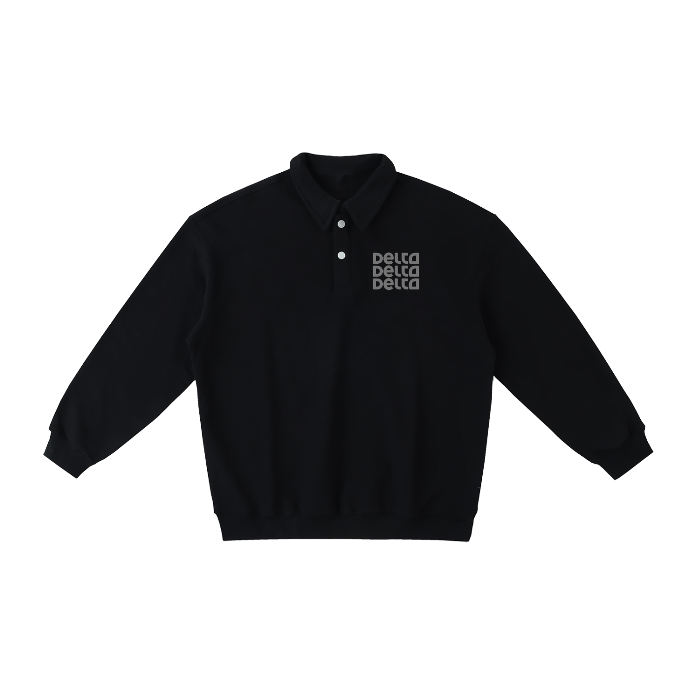 Tri Delta Polo Collar Sweatshirt