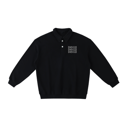 Tri Delta Polo Collar Sweatshirt