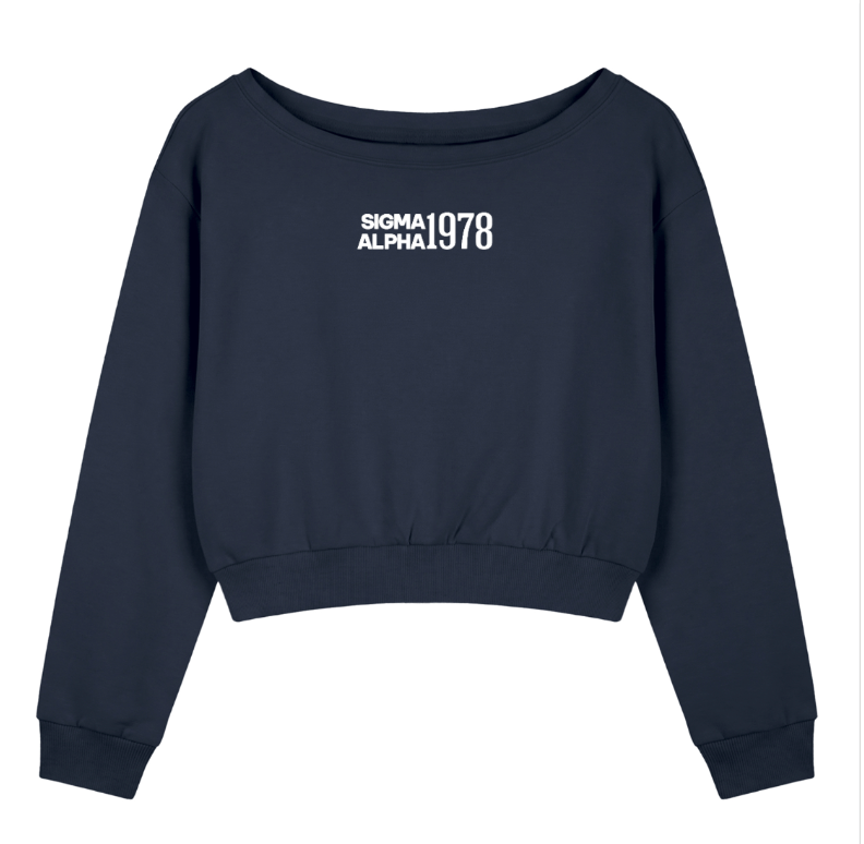 Sigma Alpha 1978 Off the Shoulder Sweatshirt